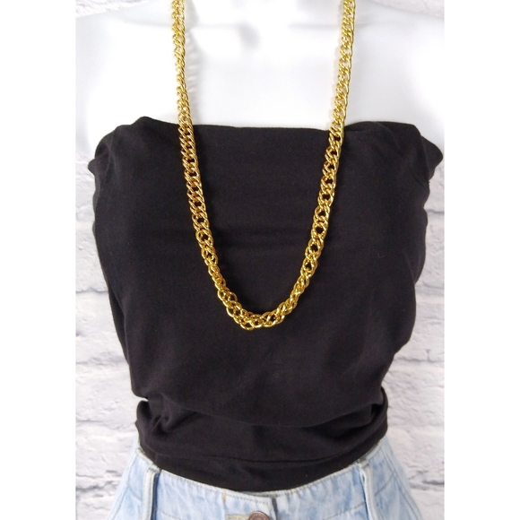 Napier Jewelry - Vintage Napier Gold Tone Chunky Chain Necklace